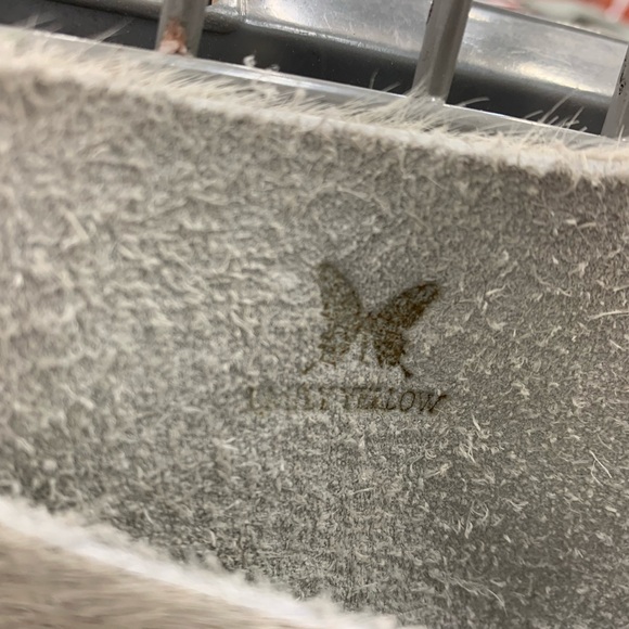 Emily Yellow Brindled Cow Hide Bag with leather braid strap - Picture 3 of 7